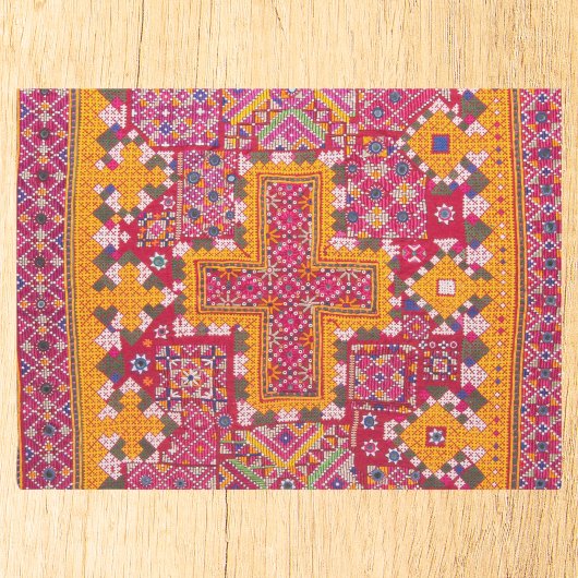 Kleurrijke Indiase borduurwerk print Tissuepapier