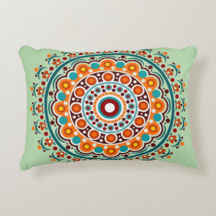 Kleurrijke Indiase Mandala Accent Kussen