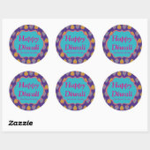 Kleurrijke Indiase Patroon Diwali Party Favor Ronde Sticker (Vel)