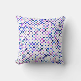 Kleurrijke, Indigo, Paarse & Blauwe Stippen Kussen