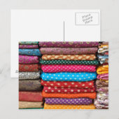 Kleurrijke Indische Aziatische Sari stof Briefkaar Briefkaart (Voorkant / Achterkant)