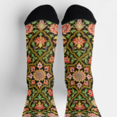  Kleurrijke Indische Bloemen Borduurwerk Print Sokken (Top)