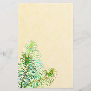 Kleurrijke Indische Pauw Veren Stationery Briefpapier