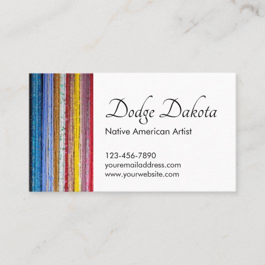 Kleurrijke inheemse Amerikaanse strepen Indische E Visitekaartje (Voorkant)