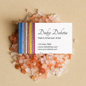 Kleurrijke inheemse Amerikaanse strepen Indische E Visitekaartje