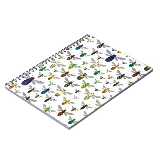 Kleurrijke inheemse bijen notitieboek (Linkerzijde)