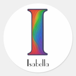 Kleurrijke Initiaal letter I Sticker