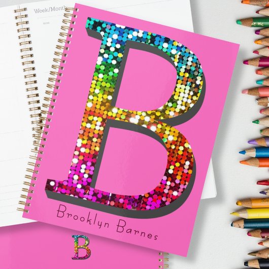Kleurrijke Initiële B en Monogram Planner
