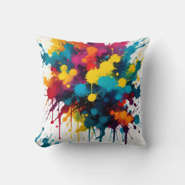 Kleurrijke Ink Blot Splatter Sierkussen