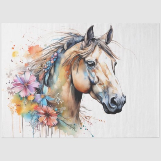 Kleurrijke inkt Blot Horse Tissue Paper Tissuepapier (Voorkant)