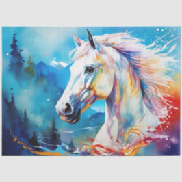 Kleurrijke inkt Blot Horse Tissue Paper Tissuepapier