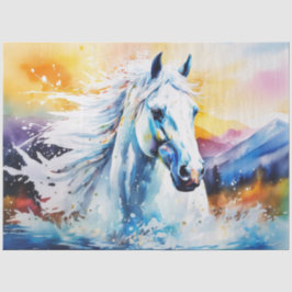 Kleurrijke inkt Blot Horse Tissue Paper Tissuepapier