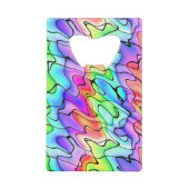 Kleurrijke inkt en Waterverf Creditkaart Flessenopener (Voorkant)