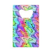 Kleurrijke inkt en Waterverf Creditkaart Flessenopener (Achterkant)