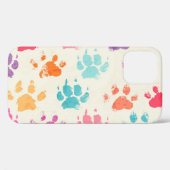 Kleurrijke inkt, rommelige hondenpoten Case-Mate iPhone case (Achterkant (horizontaal))