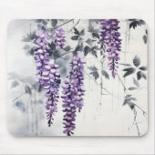 Kleurrijke inkt schilderij Wisteria Muismat (Voorkant)