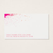 Kleurrijke Inktspatten | Moderne Stylist Visitekaartje (Achterkant)