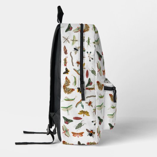 Kleurrijke  Insect Illustratie School Bedrukte Rugzak (Links)