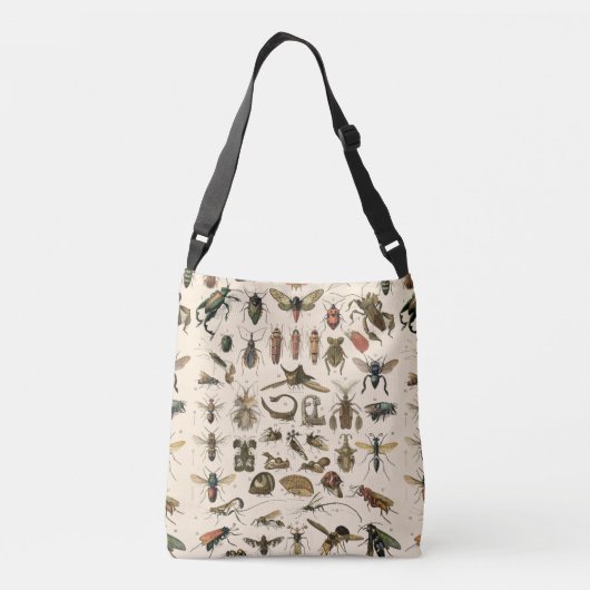  kleurrijke insecten Entomologie Taxonomie Crossbody Tas (Achterkant)
