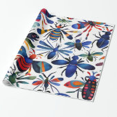 Kleurrijke insecten grillige insecten kunst cadeaupapier (Uitgerold)