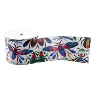 Kleurrijke insecten grillige insecten kunst grosgrain lint