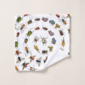 Kleurrijke  insecten & kevers Patroon Bad Handdoek (Wasdoekje)
