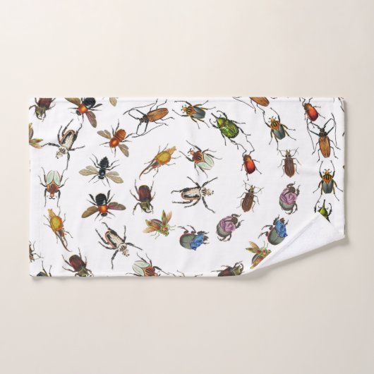 Kleurrijke  insecten & kevers Patroon Bad Handdoek (Handdoek)