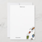Kleurrijke  insecten & kevers Patroon Bedankkaart (Voorkant)