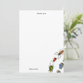 Kleurrijke  insecten & kevers Patroon Bedankkaart (Staand voorkant)