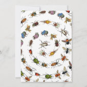 Kleurrijke  insecten & kevers Patroon Bedankkaart (Achterkant)