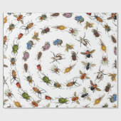 Kleurrijke insecten & kevers Patroon Cadeaupapier (Vlak)