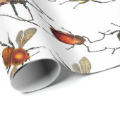 Kleurrijke insecten & kevers Patroon Cadeaupapier (Rol Hoek)