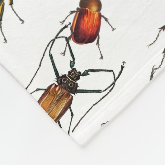 Kleurrijke insecten & kevers Patroon Fleece Deken (Hoek)