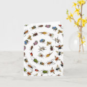 Kleurrijke insecten & kevers Patroon Kaart (Gele Bloem)