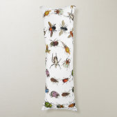 Kleurrijke insecten & kevers Patroon Lichaamskussen (Voorkant Verticaal)