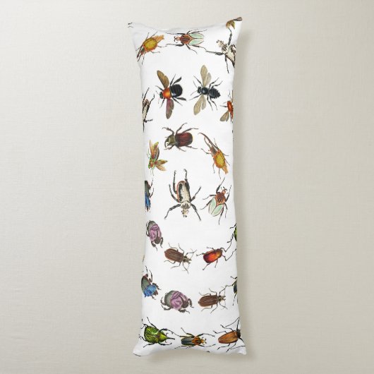 Kleurrijke insecten & kevers Patroon Lichaamskussen (Achterkant (Verticaal))