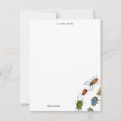 Kleurrijke  insecten & kevers Patroon Notitiekaartje (Voorkant)