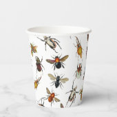 Kleurrijke  insecten & kevers Patroon Papieren Bekers (Achterkant)