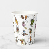 Kleurrijke  insecten & kevers Patroon Papieren Bekers (Rechts)