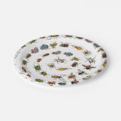 Kleurrijke  insecten & kevers Patroon Papieren Bordje (Gekanteld)