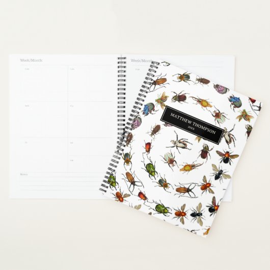 Kleurrijke insecten & kevers Patroon Planner (Display)