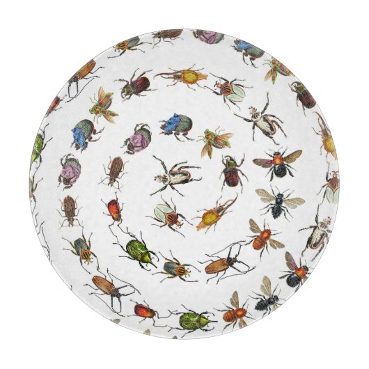 Kleurrijke insecten & kevers Patroon Snijplank (Voorkant)