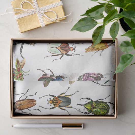 Kleurrijke insecten & kevers Patroon Tissuepapier (Geschenk)