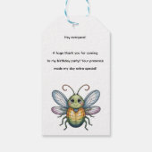 Kleurrijke insectenbeestjes 2e. Verjaardagsfeest B Cadeaulabel (Achterkant)