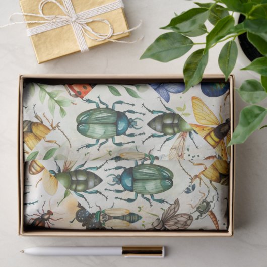 Kleurrijke Insectencollage Decoupage Tissuepapier (Geschenk)