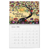 Kleurrijke inspiratie citeert kunstwerkinspiratie kalender (Jan 2026)