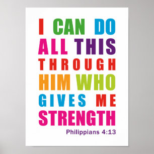 Kleurrijke Inspirerend Filippijnen 4:13 Posters