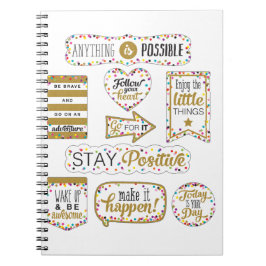 Kleurrijke Inspirerend offertes Notitieboek