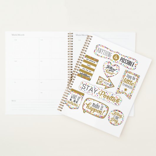 Kleurrijke Inspirerend offertes Planner (Display)