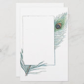 Kleurrijke Inspirerend  Peacock-doezelaar Briefpapier (Voorkant / Achterkant)